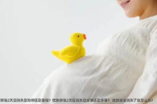 优势卵泡2天后消失是排卵还是萎缩？优势卵泡2天后消失是好事还是坏事？ 优势卵泡消失了该怎么办？