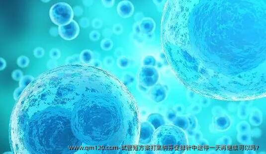 试管短方案打果纳芬促排针中途停一天再继续可以吗？
