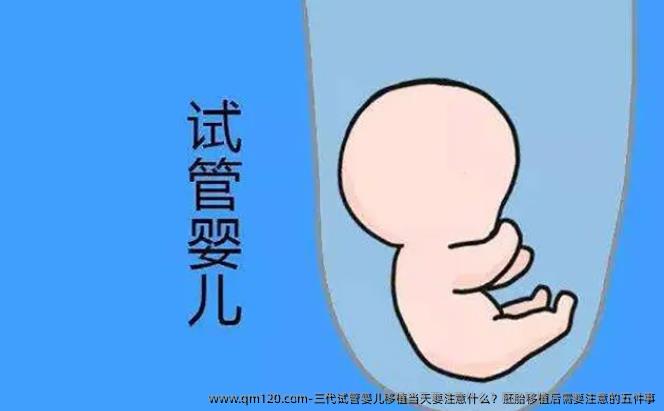 三代试管婴儿移植当天要注意什么？胚胎移植后需要注意的五件事