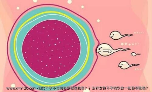 妇女不孕不育需要做哪些检查？？治疗女性不孕的饮食一般是有哪些？