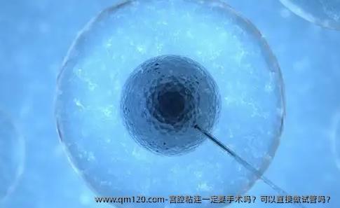 宫腔粘连一定要手术吗？可以直接做试管吗？