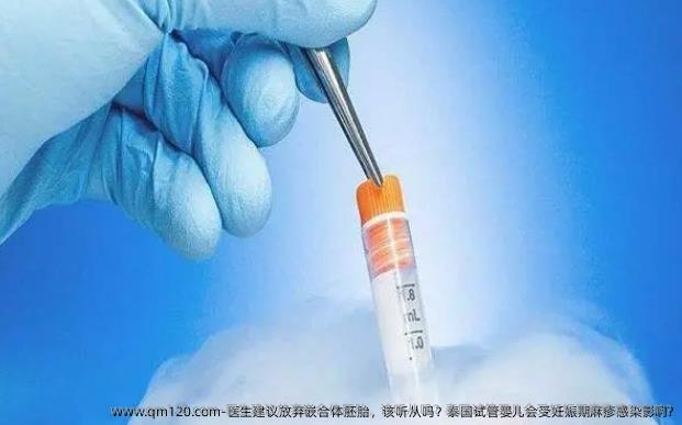 ‌医生建议放弃嵌合体胚胎，该听从吗？‌泰国试管婴儿会受妊娠期麻疹感染影响?
